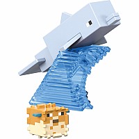 Minecraft Dolphin Action Figure & Accessories Set, 3.25-inch Scale Collectible Toy