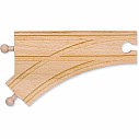 6" Curved Switch Track-Male single piece