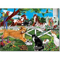 0030 pc Playful Pets Cardboard Jigsaw