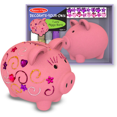 Fuzzy Piggy Bank Decorate-Your-Own - Givens Books and Little Dickens