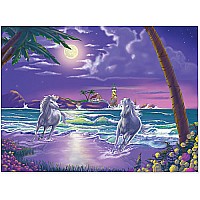 0500 pc Seaside Stallions Cardboard Jigsaw