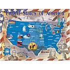 0500 PC Map of the U.s.a. Cardboard Jigsaw