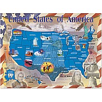 0500 pc Map of the United States Cardboard Jigsaw