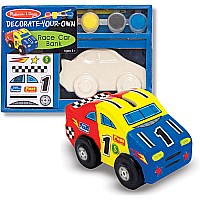 Decorate-Your-Own Race Car Bank