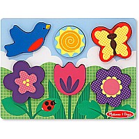 Chunky Puzzle Flower Garden Scene