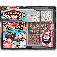 Wooden Bake  Serve Brownie Set