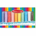10 Jumbo Triangular Chalk Sticks
