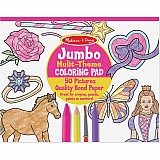 Jumbo Coloring Pad  Pink (11" x 14")