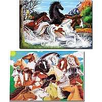 Puzzle Horses Floor 48Pc