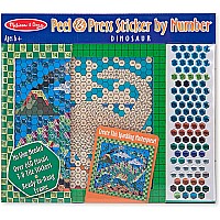 Peel and Press Sticker By Number  Dinosaur