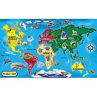 World map floor puzzle