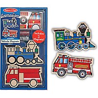 Wooden Vehicles Magnets