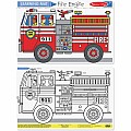 Fire Engine Color-A-Mat (Bundle of 6)