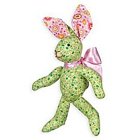 Calico Cottontail Green Bunny