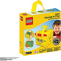 Lego Head Zipbin Toy Tote  Playmat