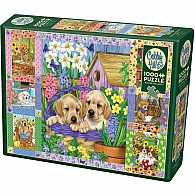 1000 pc Puppies And Posies Quilt