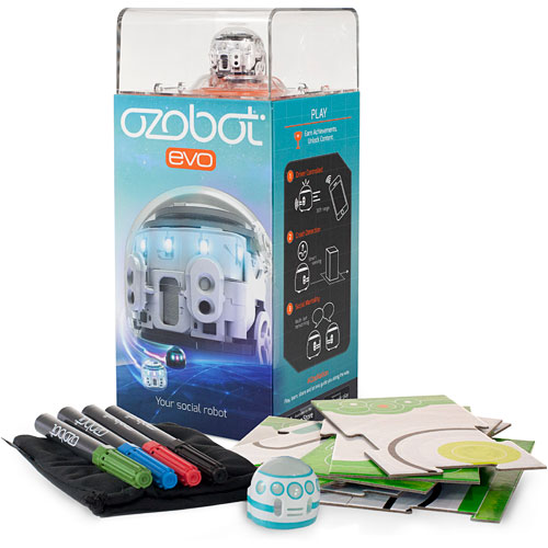 Ozobot Evo Starter Pack, Crystal White - Imagine That Toys