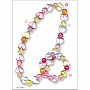 Multi Color Heart Necklace and Bracelet Set
