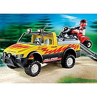 Pick-up Truck With Quad Bike