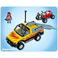 Pick-up Truck With Quad Bike