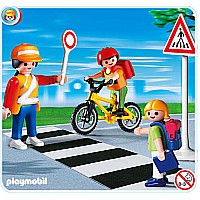 School Crossing Guard with Kids