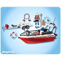 Playmobil Fire Boat with Trailer
