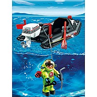 Dinghy With Diver
