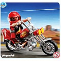 Chopper Motorcycle With Rider