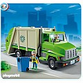 Green Recycling Truck