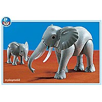 Playmobil 1 Large and 1 Small Elephant 7017