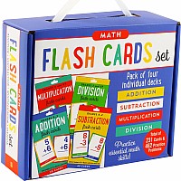 Math Flash Card Set: Addition, Subtraction, Multiplication, and Division Four-Deck Set