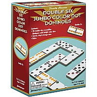 Double Six Jumbo Color DOT Dominoes: Family Classics Edition