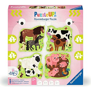 Puzzle Up - Farm Animals Puzzle (4, 6, 8, 10 pc)