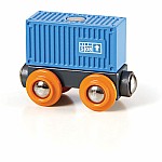 BRIO Blue Container Wagon