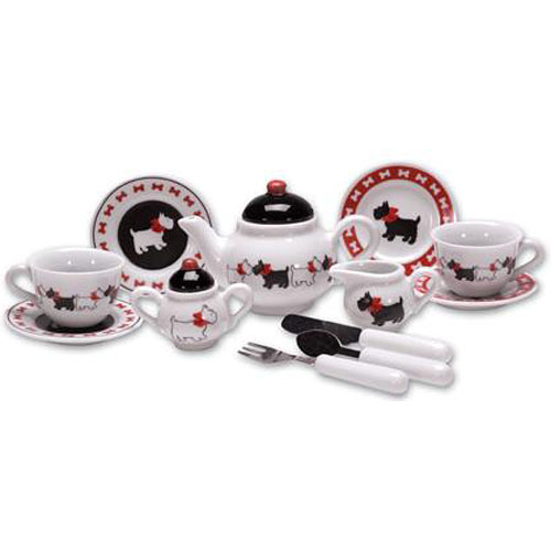 scottie dog tea set