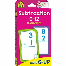 Subtraction 0-12 Flash Cards