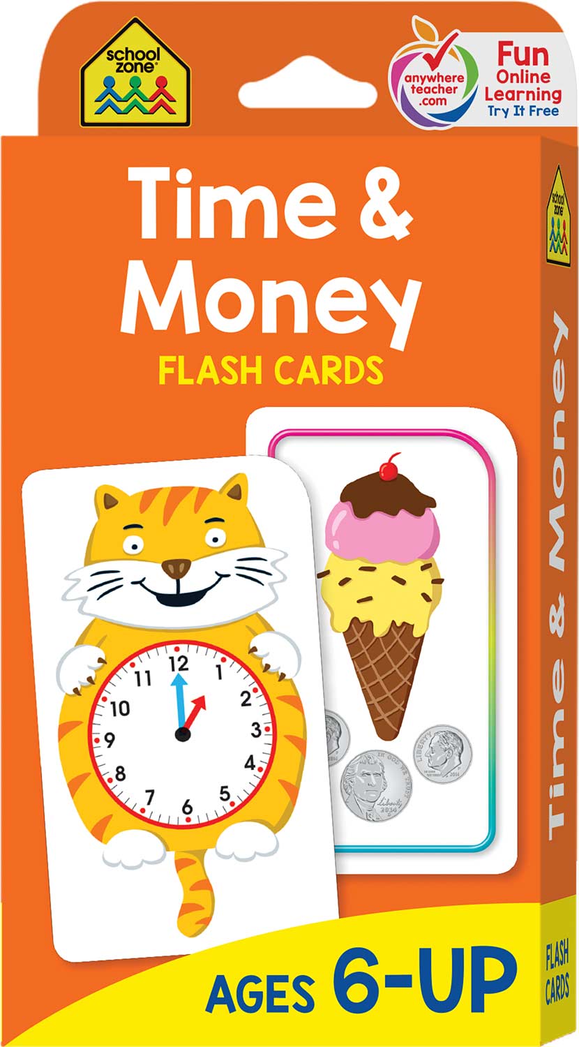 1st 2nd And 3rd Grade Time And Money Flash Cards Raff And Friends