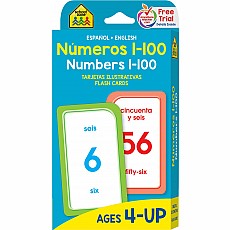 Bilingual Numbers 1-100 Flash Cards