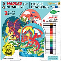 iHeartArt Marker By Numbers Fierce Dragons