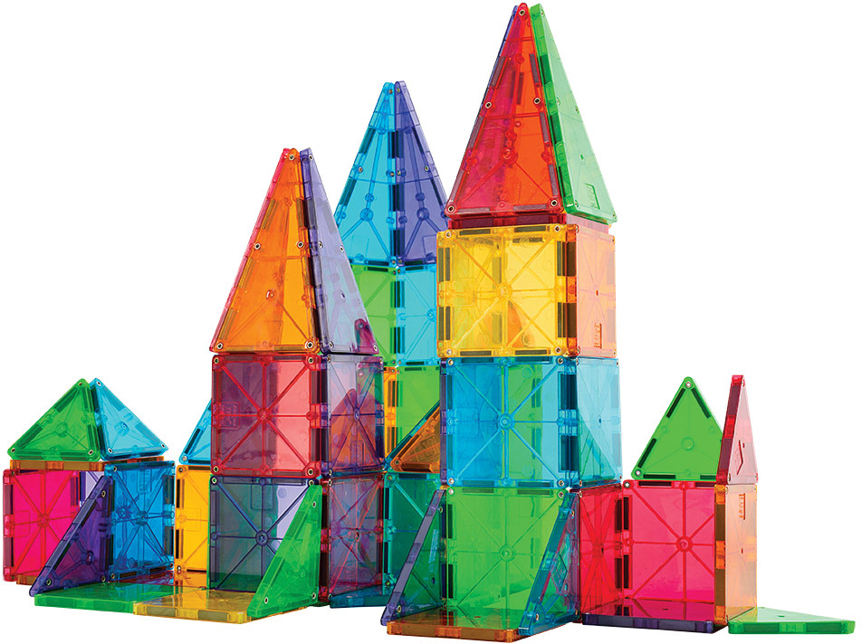 Magna-Tiles® Clear Colors 100 Piece Set - Fun Stuff Toys