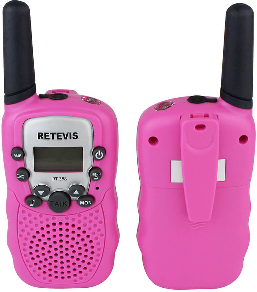 Retevis RT388 2 pcs Kids Walkie Talkies with Flashlight - Pink - Retevis -  Dancing Bear Toys