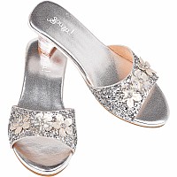 Souza Mariona Silver High Heel Slipper, size 10/11