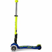 Micro Kickboard Maxi Deluxe Foldable LED Scooter - Blue Neon Color