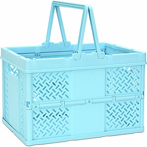 Blue Foldable Storage Crate Large