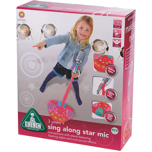 Sing Along Star Microphone Pink Piccolo Mondo Toys