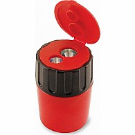 2 Hole Pencil Sharpener with Lid - Assorted Colors