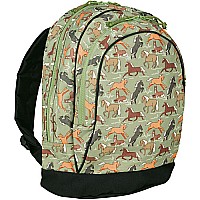 Horses in Green Backpack