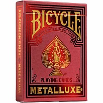 Playing Cards: Bicycle: Metalluxe Red