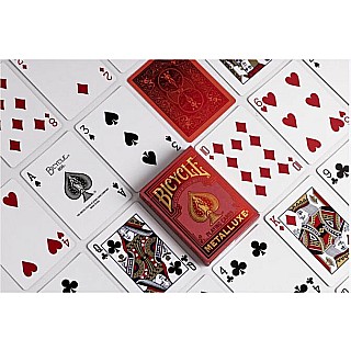 Playing Cards: Bicycle: Metalluxe Red