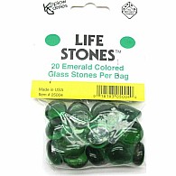 Glass Stones Bag Green